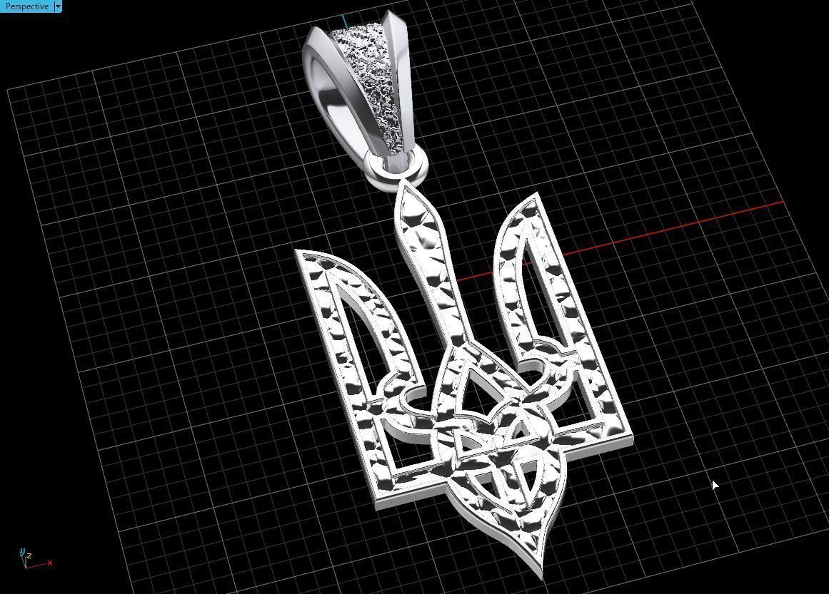 Ukrainian Trident  3D print model_7