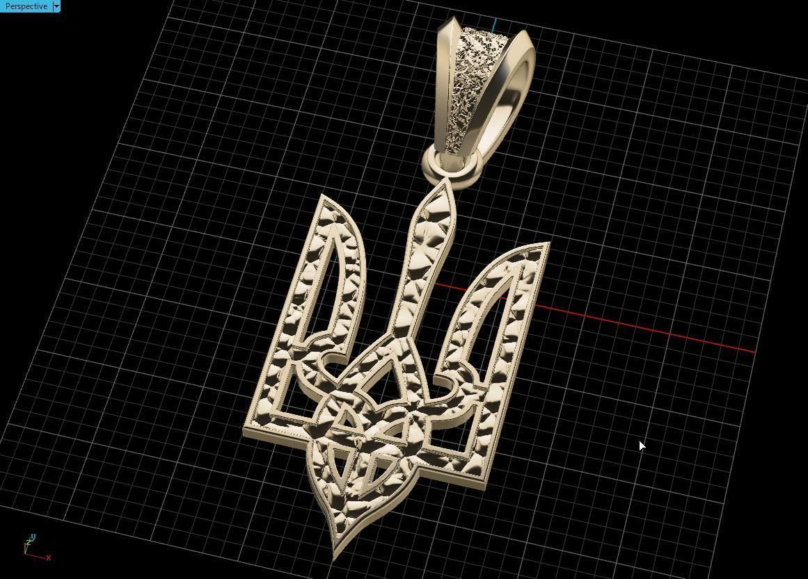 Ukrainian Trident  3D print model_12