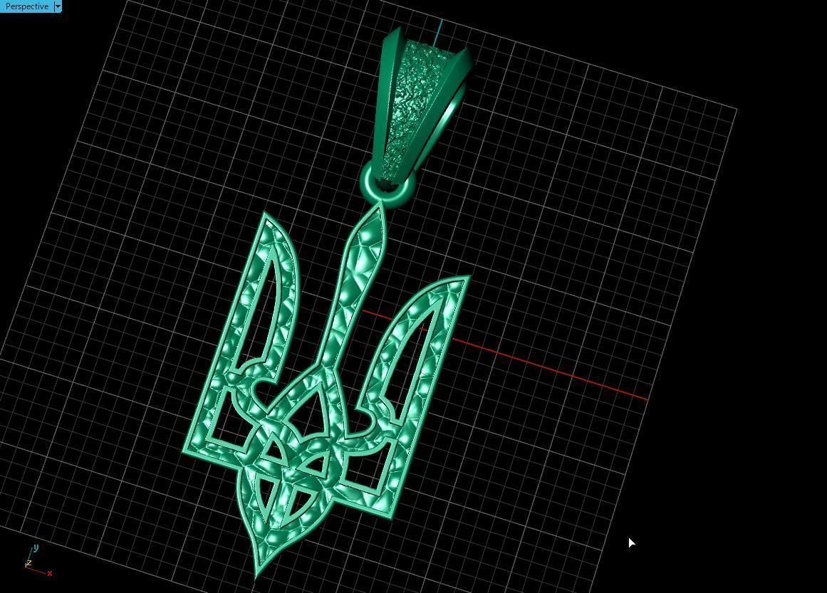 Ukrainian Trident  3D print model_3