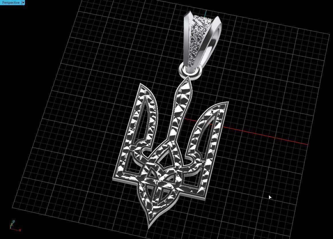 Ukrainian Trident  3D print model_8