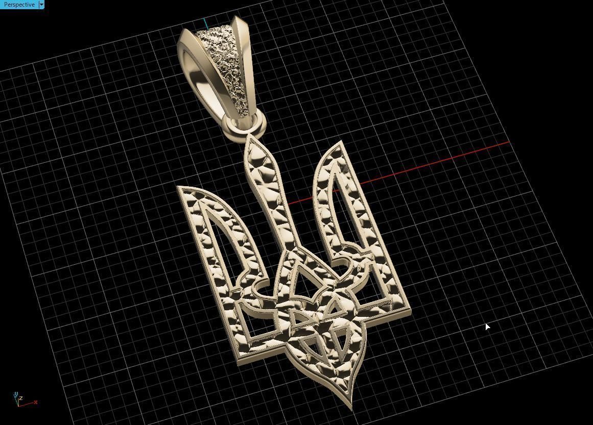 Ukrainian Trident  3D print model_11