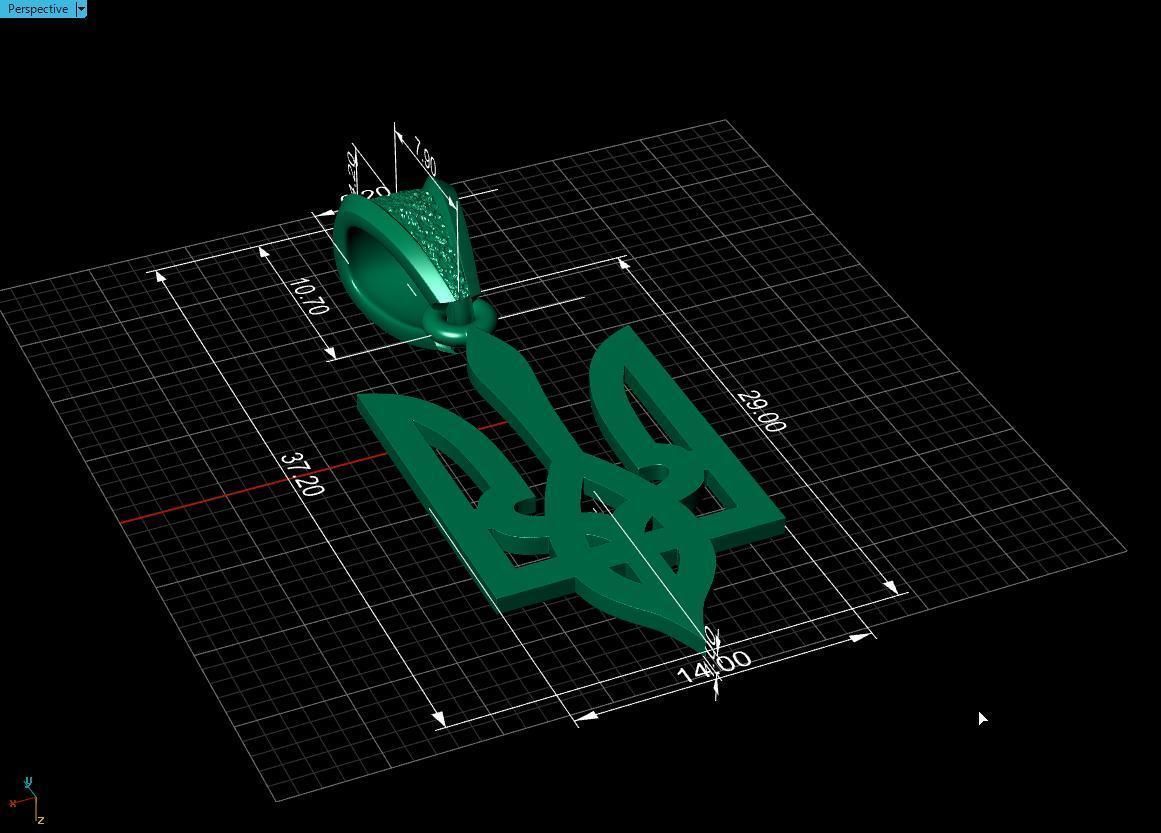 Ukrainian Trident  3D print model_17