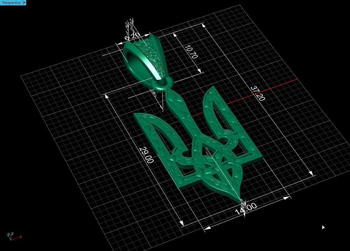 Ukrainian Trident  3D print model_18