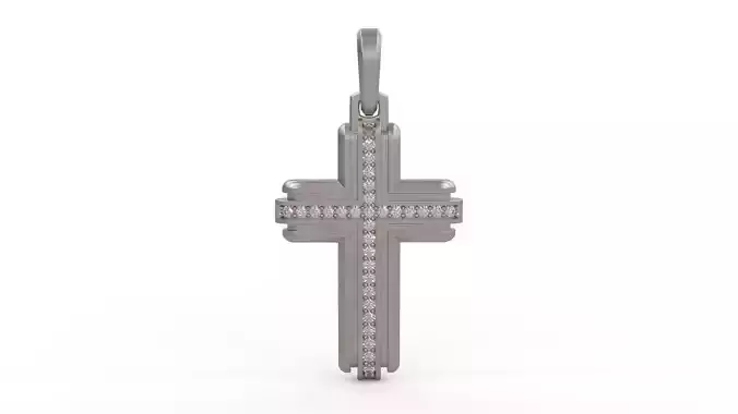 David Yurman Deco Cross Pendan 01  3D print model
