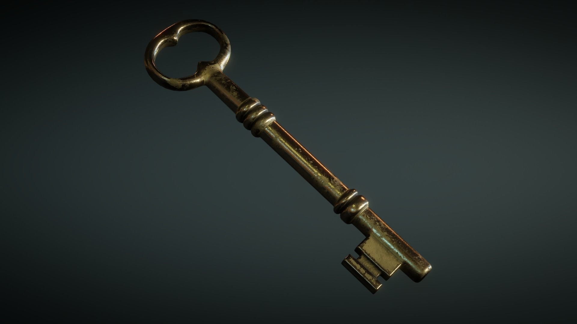 Old Keys Low-poly 3D model_6