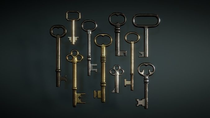Old Keys Low-poly 3D model