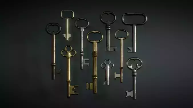 Old Keys Low-poly 3D model