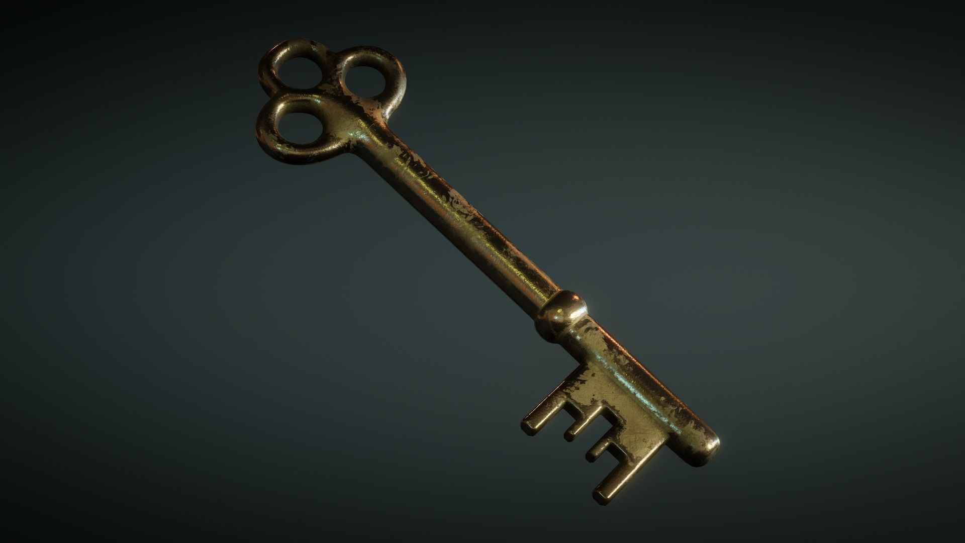 Old Keys Low-poly 3D model_4