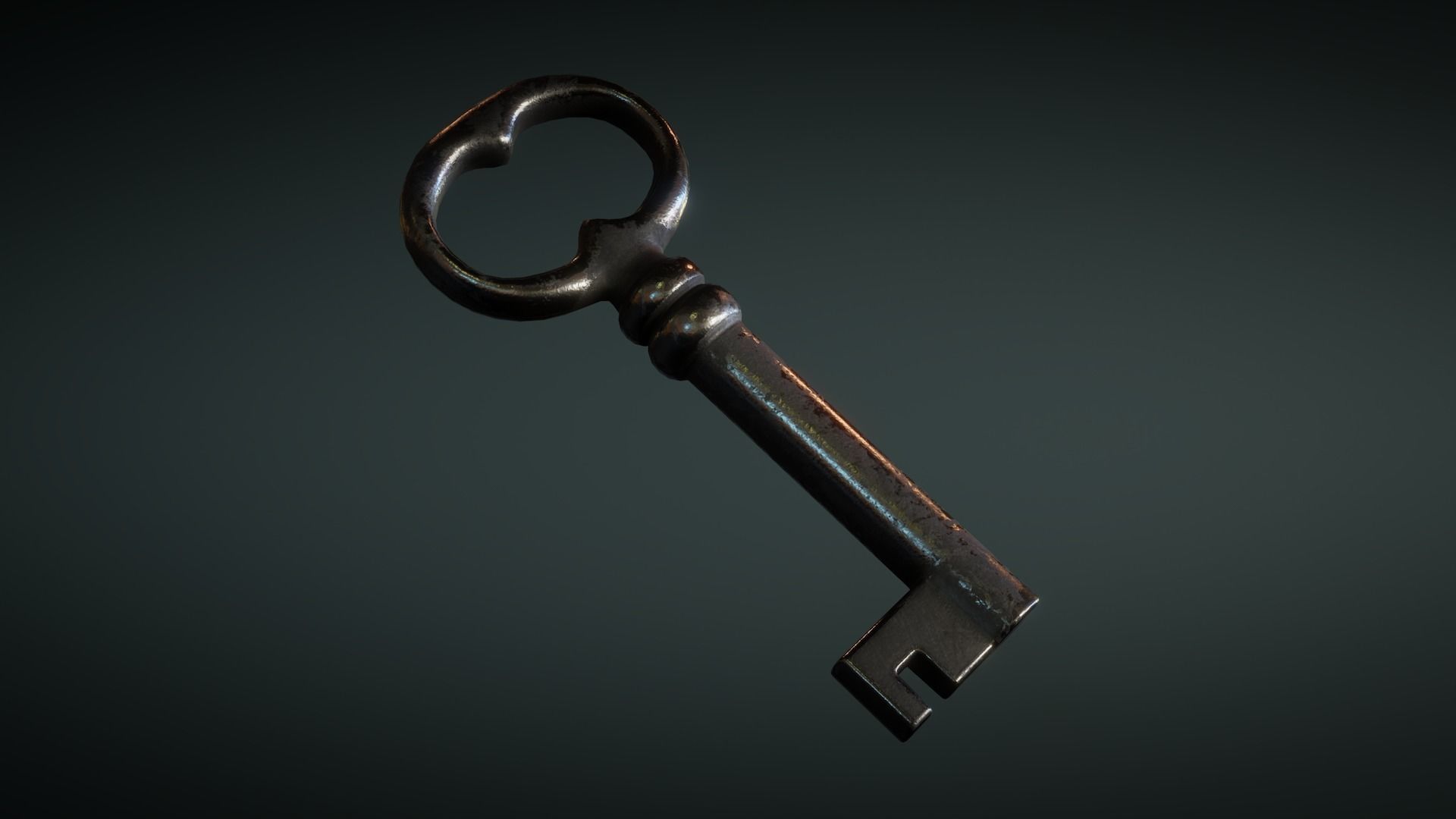 Old Keys Low-poly 3D model_9
