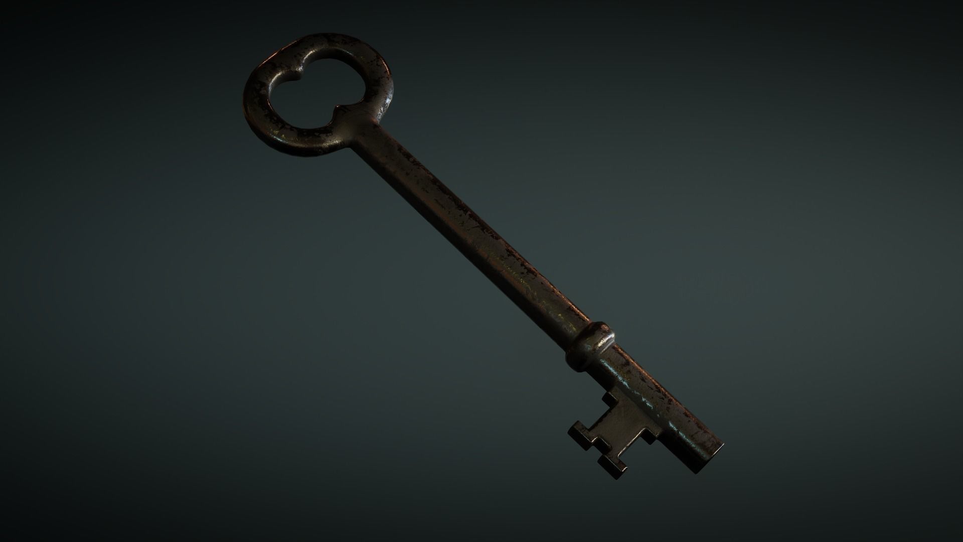 Old Keys Low-poly 3D model_3