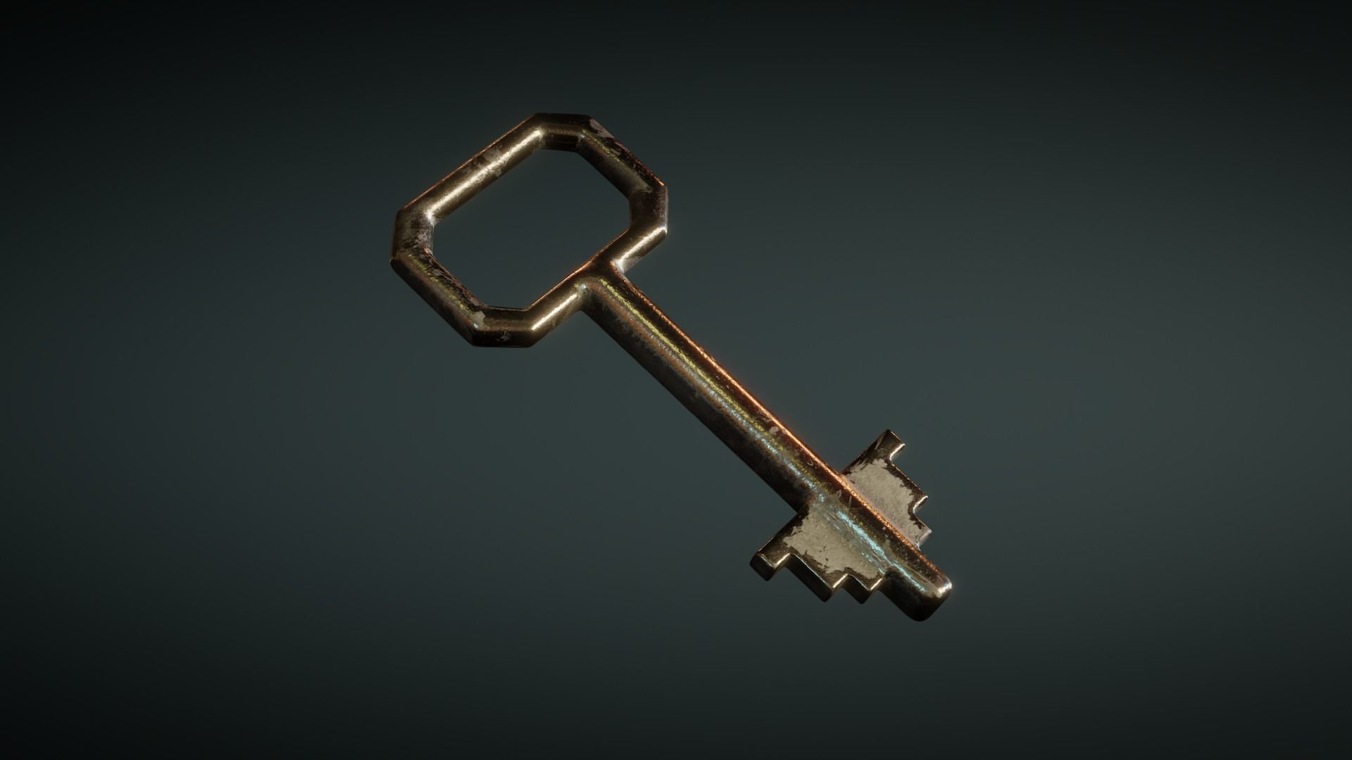 Old Keys Low-poly 3D model_7