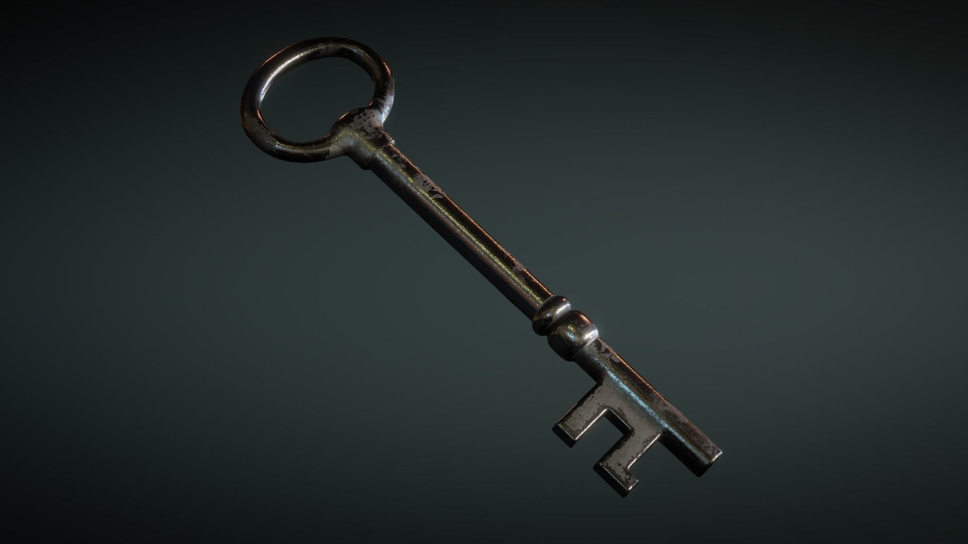 Old Keys Low-poly 3D model_14