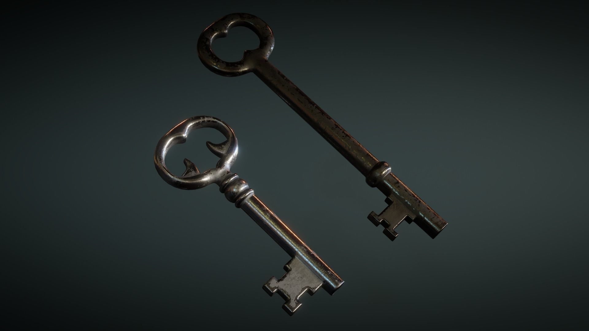 Old Keys Low-poly 3D model_15