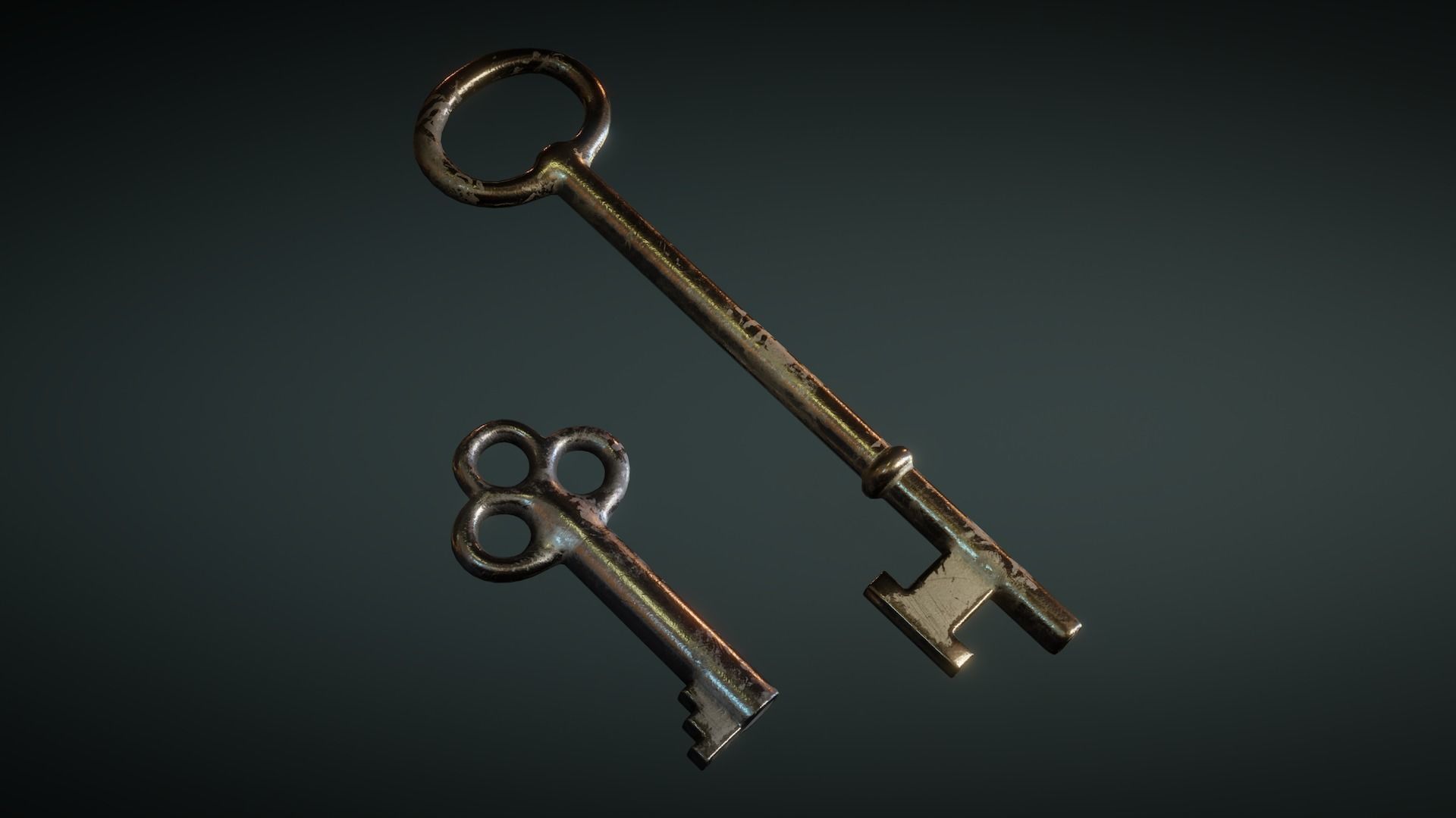 Old Keys Low-poly 3D model_16