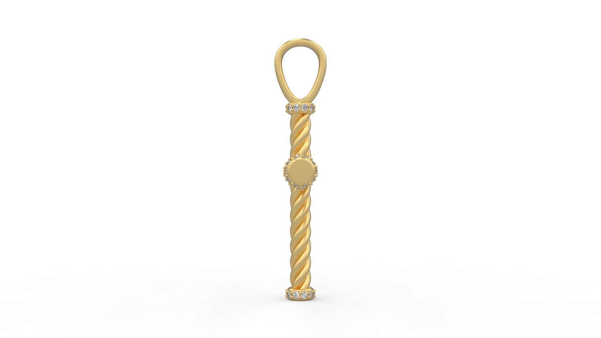 David Yurman Rope Pendant 03 3D print model_2