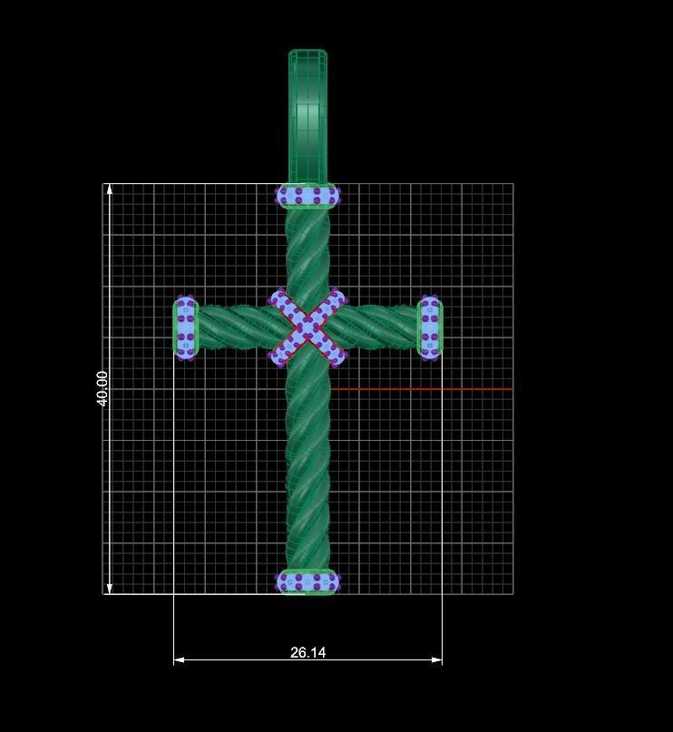 David Yurman Rope Pendant 03 3D print model_12