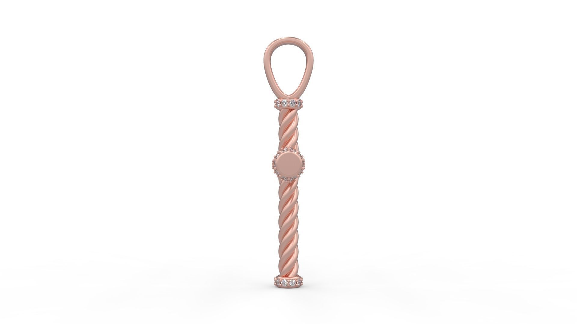 David Yurman Rope Pendant 03 3D print model_10