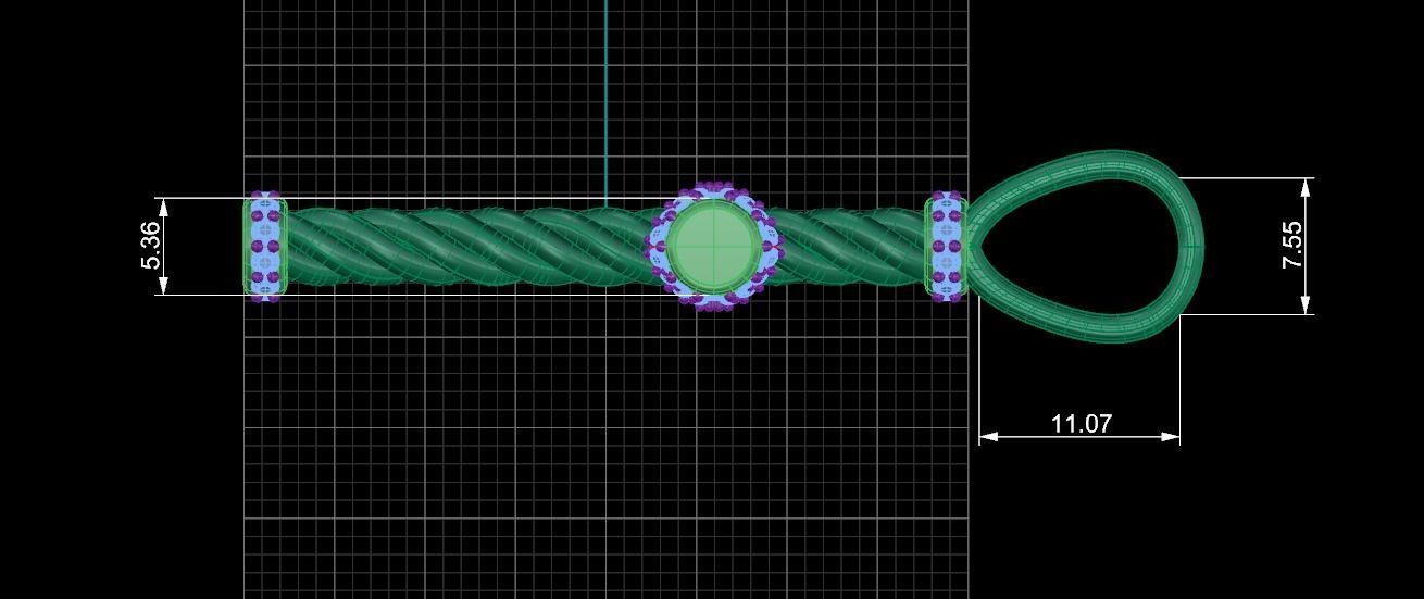 David Yurman Rope Pendant 03 3D print model_13