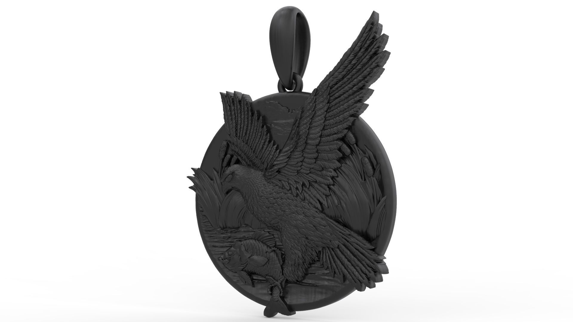 Eagle Pendant 3D print model_2