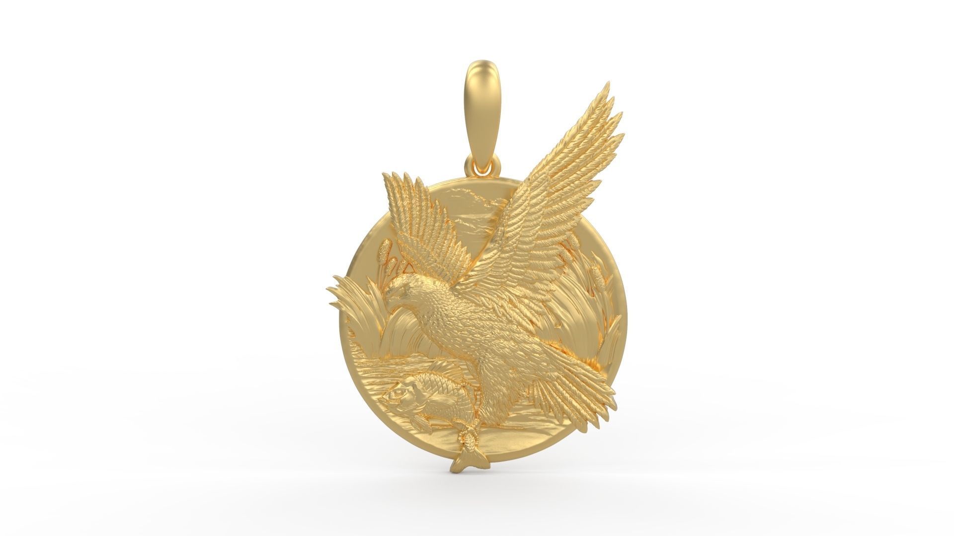 Eagle Pendant 3D print model_3