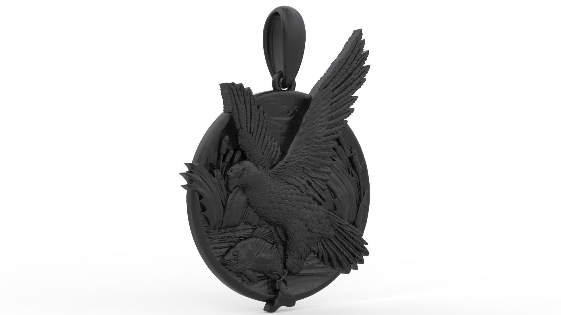 Eagle Pendant 3D print model_1