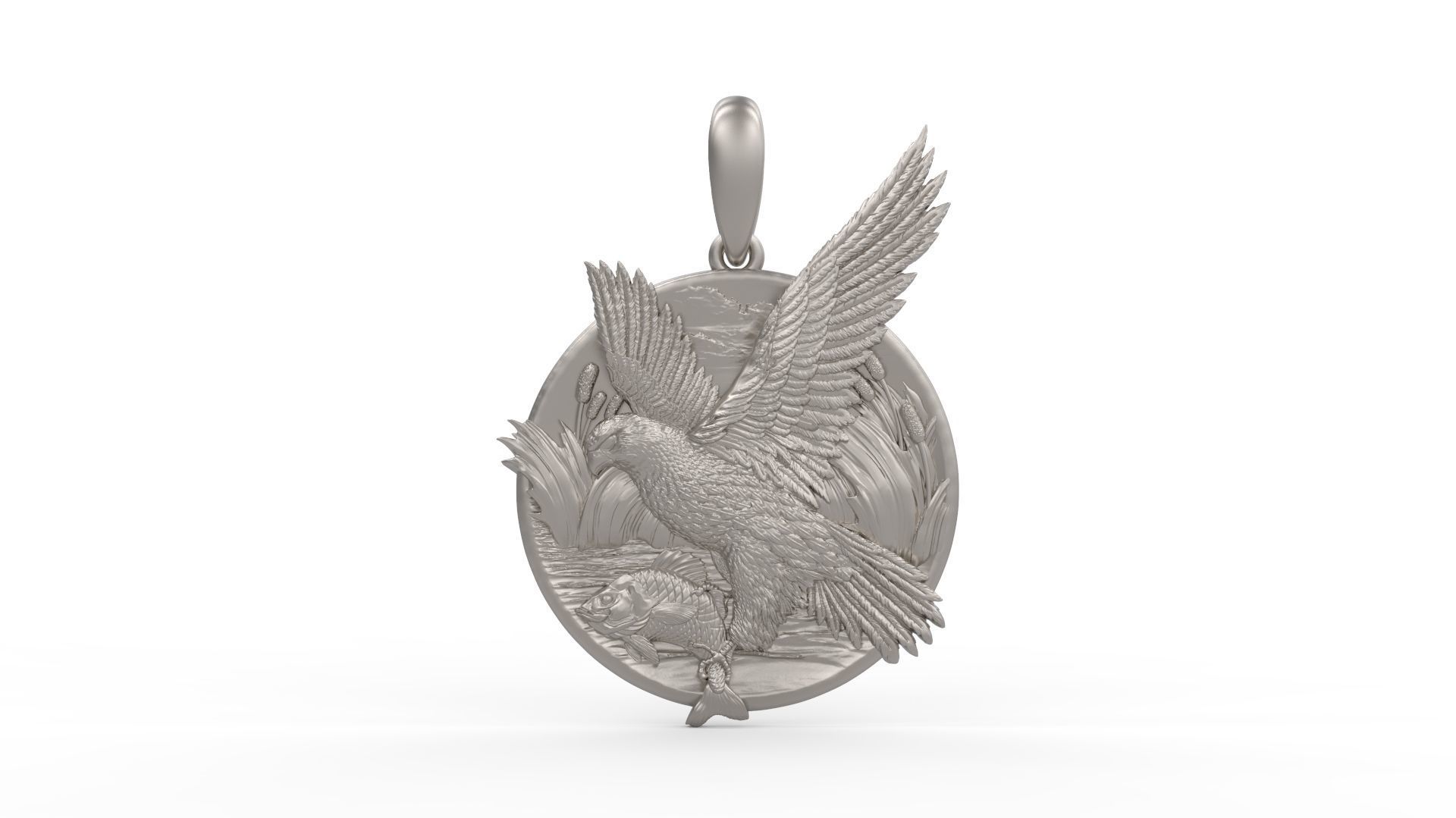 Eagle Pendant 3D print model_7