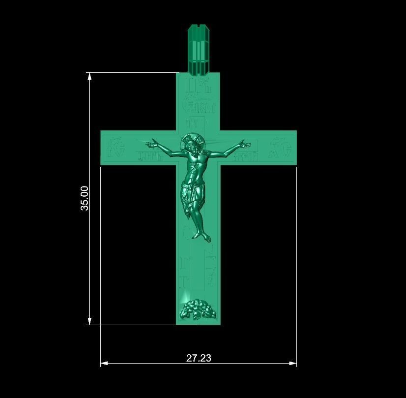 Jesus Cross 01 3D print model_8