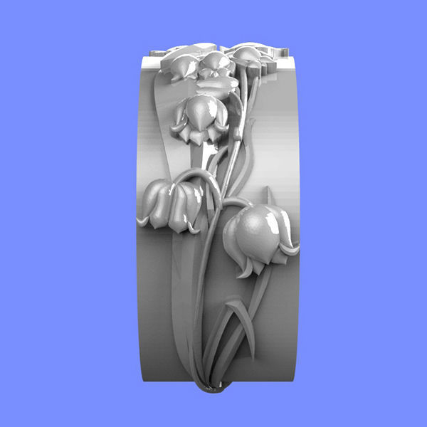 Jewelry Spring ring 3D model_1
