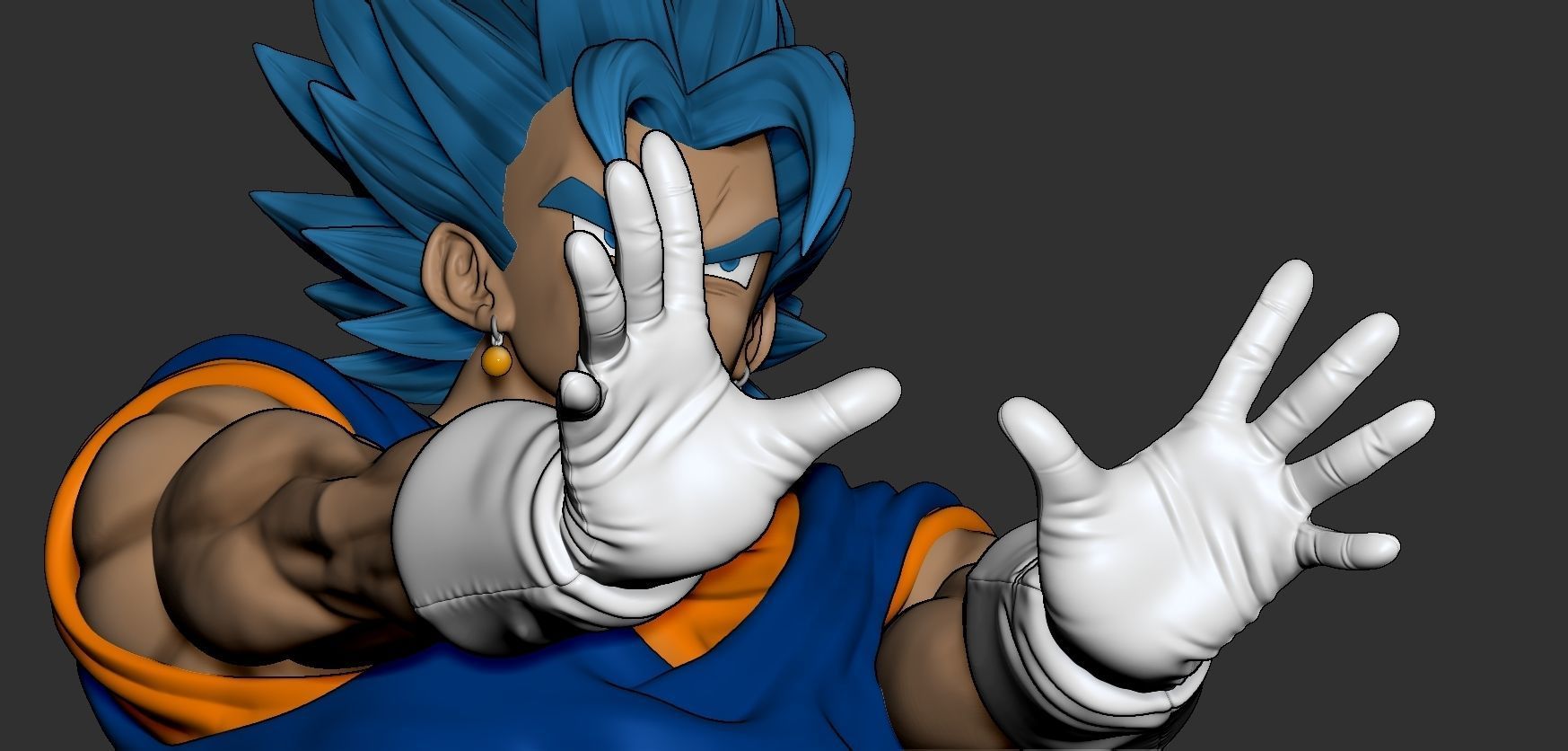 Vegetto dragon ball statue 3D print model_1