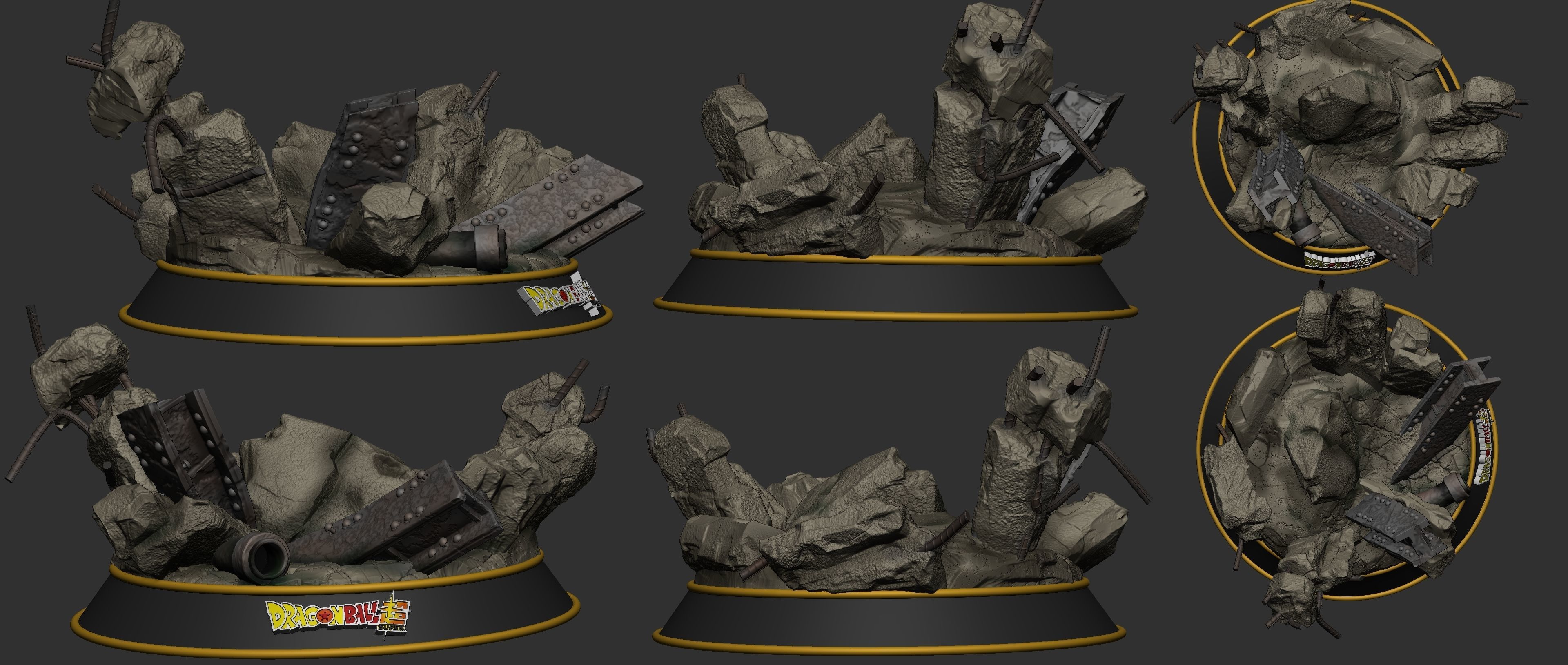 Vegetto dragon ball statue 3D print model_5