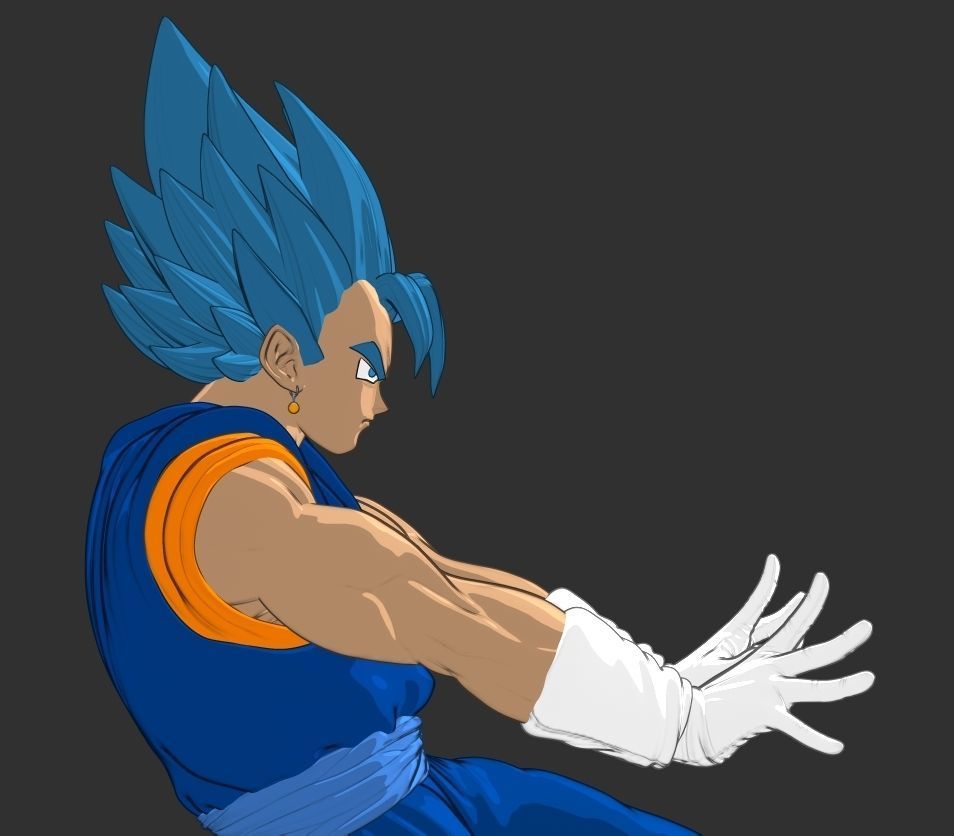 Vegetto dragon ball statue 3D print model_8