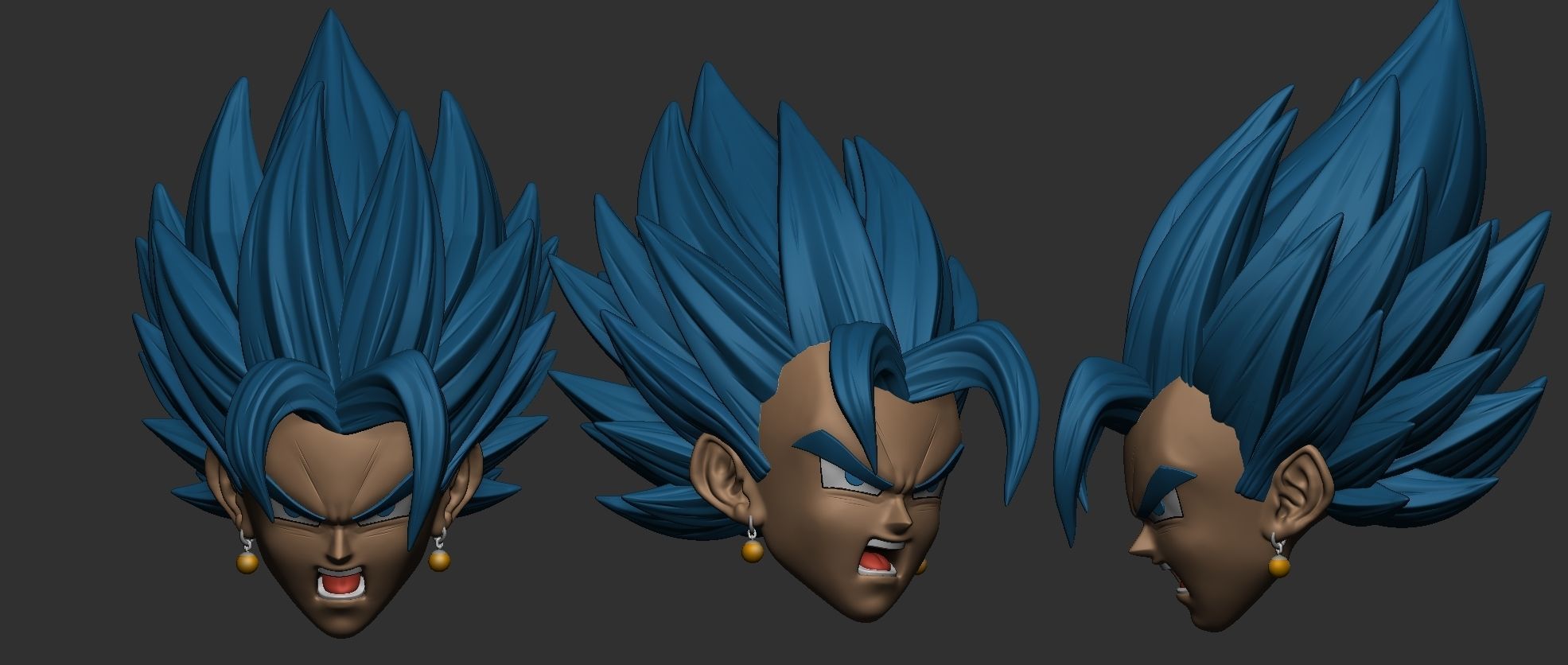 Vegetto dragon ball statue 3D print model_2