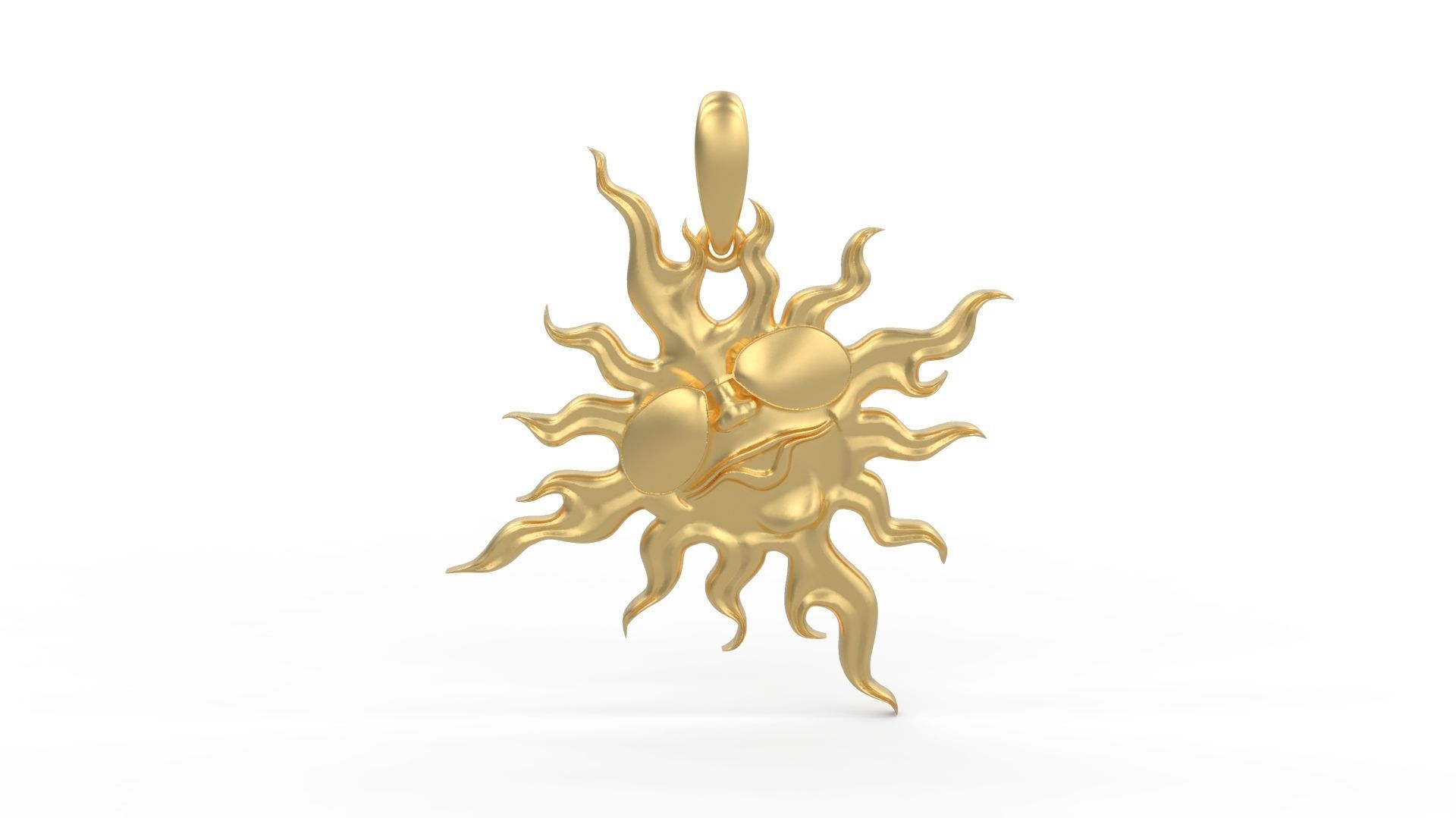 Sun 01 Pendant 3D print model_4