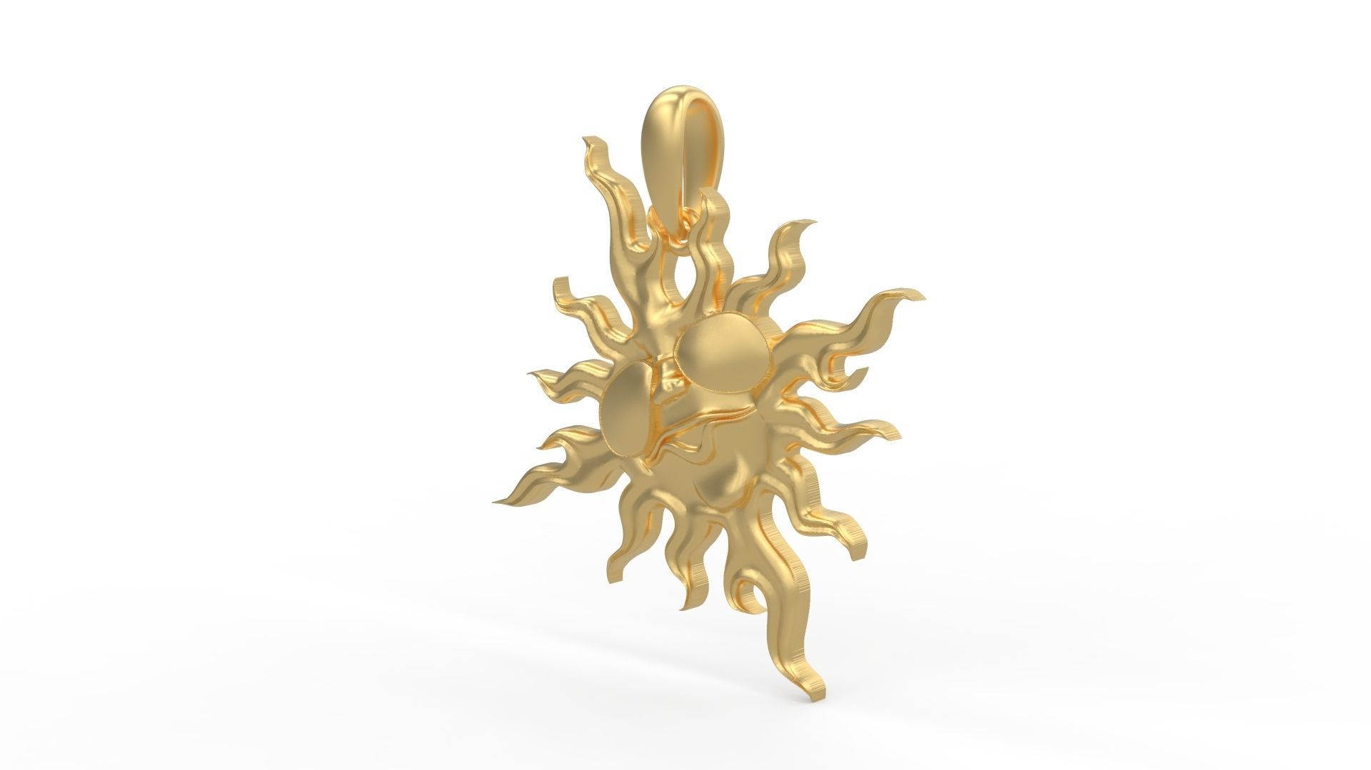 Sun 01 Pendant 3D print model_5