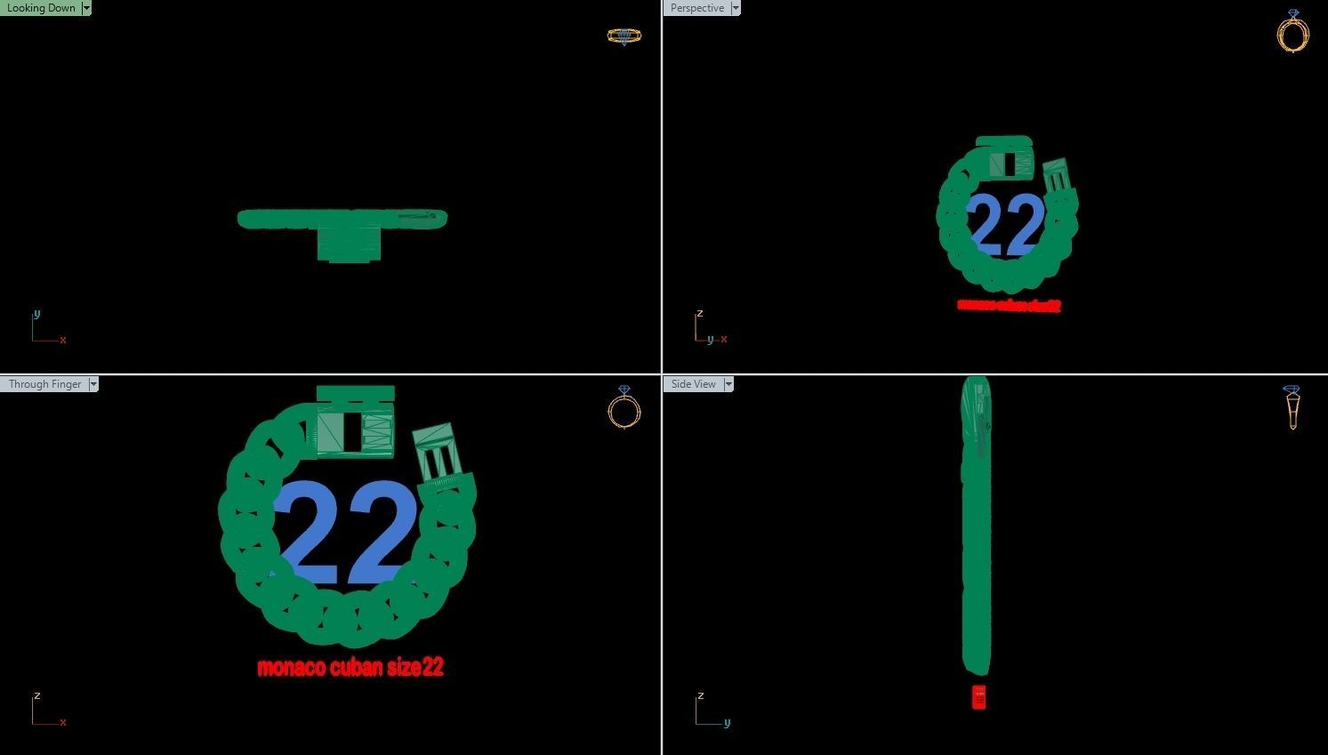 10 SIZE MIAMI CUBAN LINK CHAIN BRACELET OR NECKLACE 3D print model_10