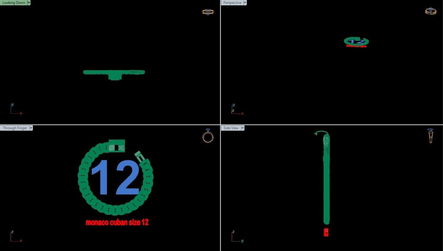 10 SIZE MIAMI CUBAN LINK CHAIN BRACELET OR NECKLACE 3D print model_5