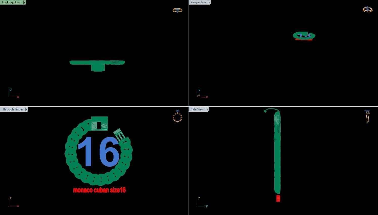 10 SIZE MIAMI CUBAN LINK CHAIN BRACELET OR NECKLACE 3D print model_7