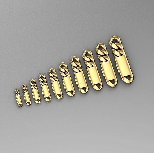 10 SIZE MIAMI CUBAN LINK CHAIN BRACELET OR NECKLACE 3D print model