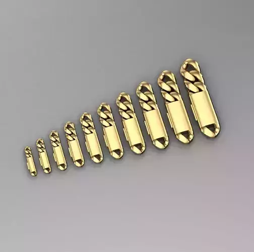 10 SIZE MIAMI CUBAN LINK CHAIN BRACELET OR NECKLACE 3D print model