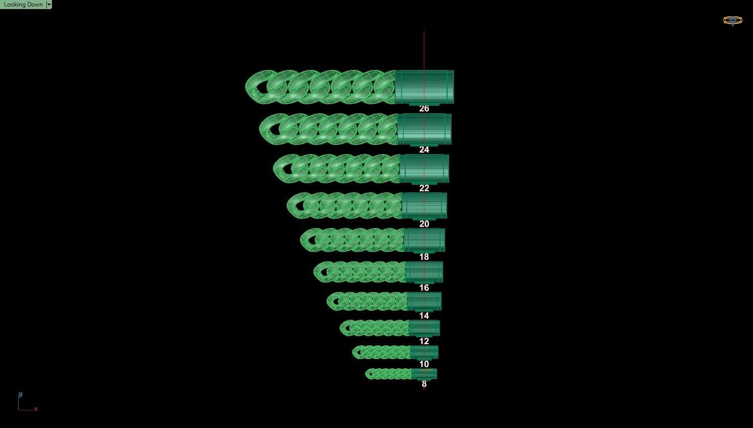 10 SIZE MIAMI CUBAN LINK CHAIN BRACELET OR NECKLACE 3D print model_23