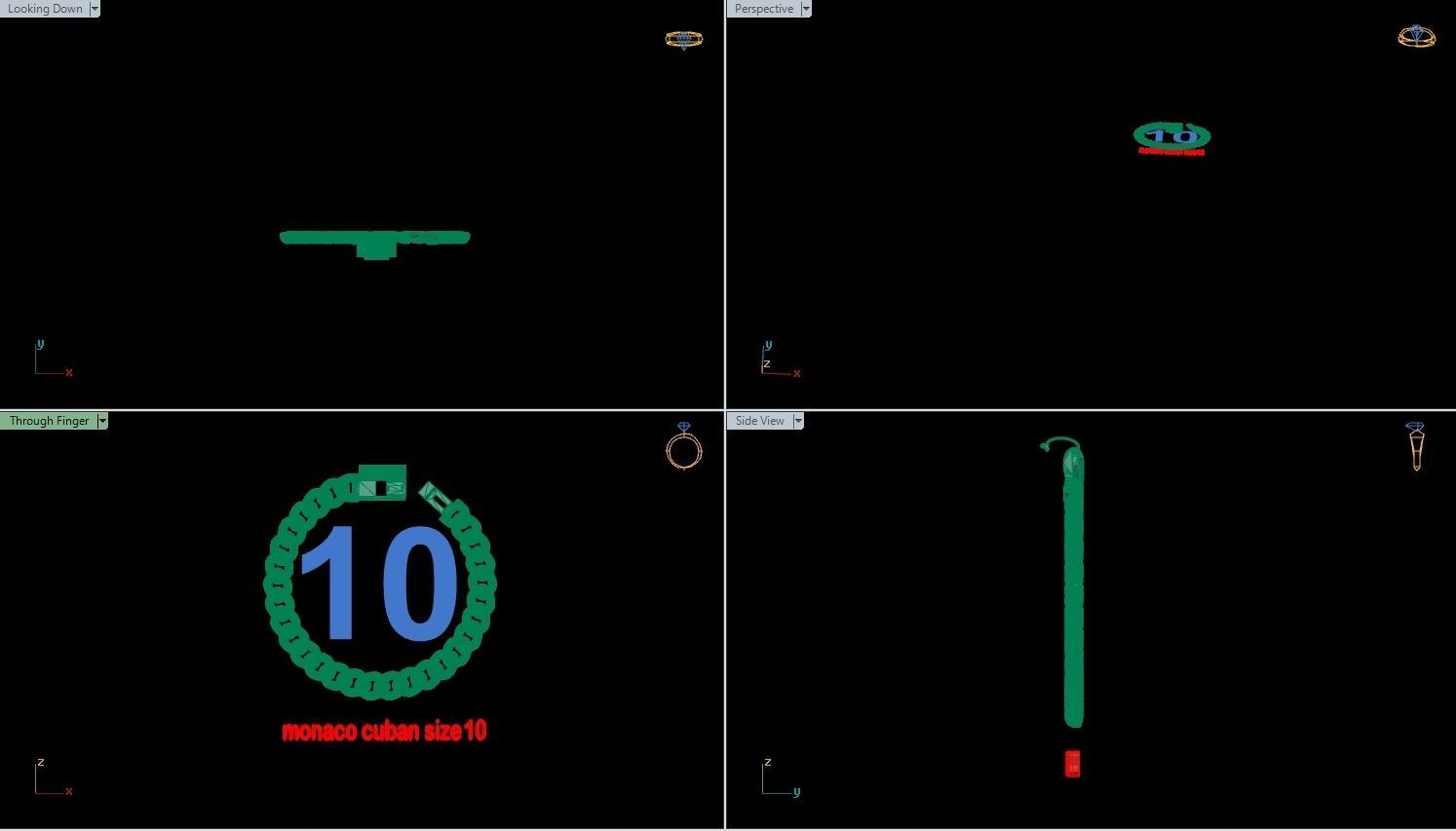 10 SIZE MIAMI CUBAN LINK CHAIN BRACELET OR NECKLACE 3D print model_4