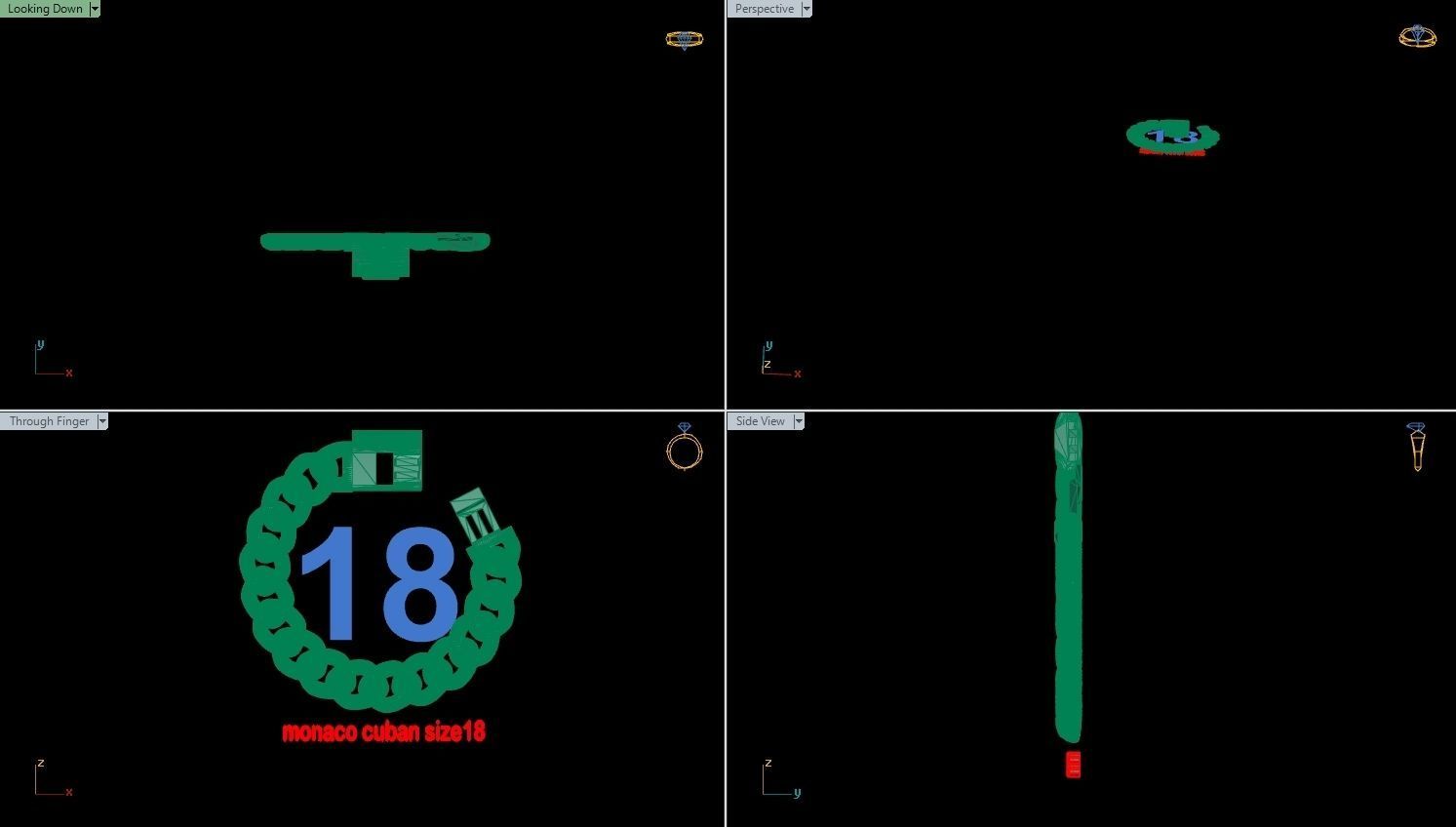 10 SIZE MIAMI CUBAN LINK CHAIN BRACELET OR NECKLACE 3D print model_8