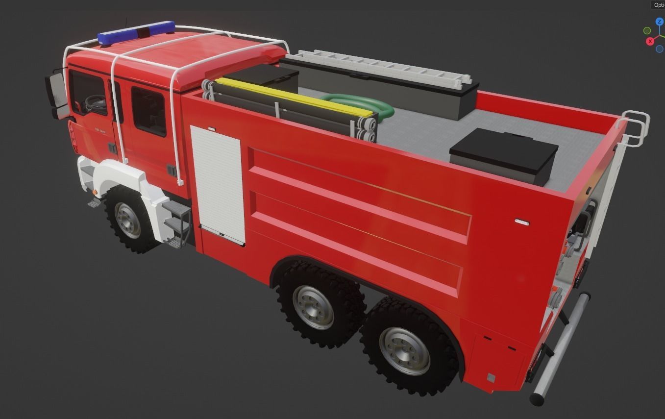 MAN TGA 26 440 Firetruck 3D model_2