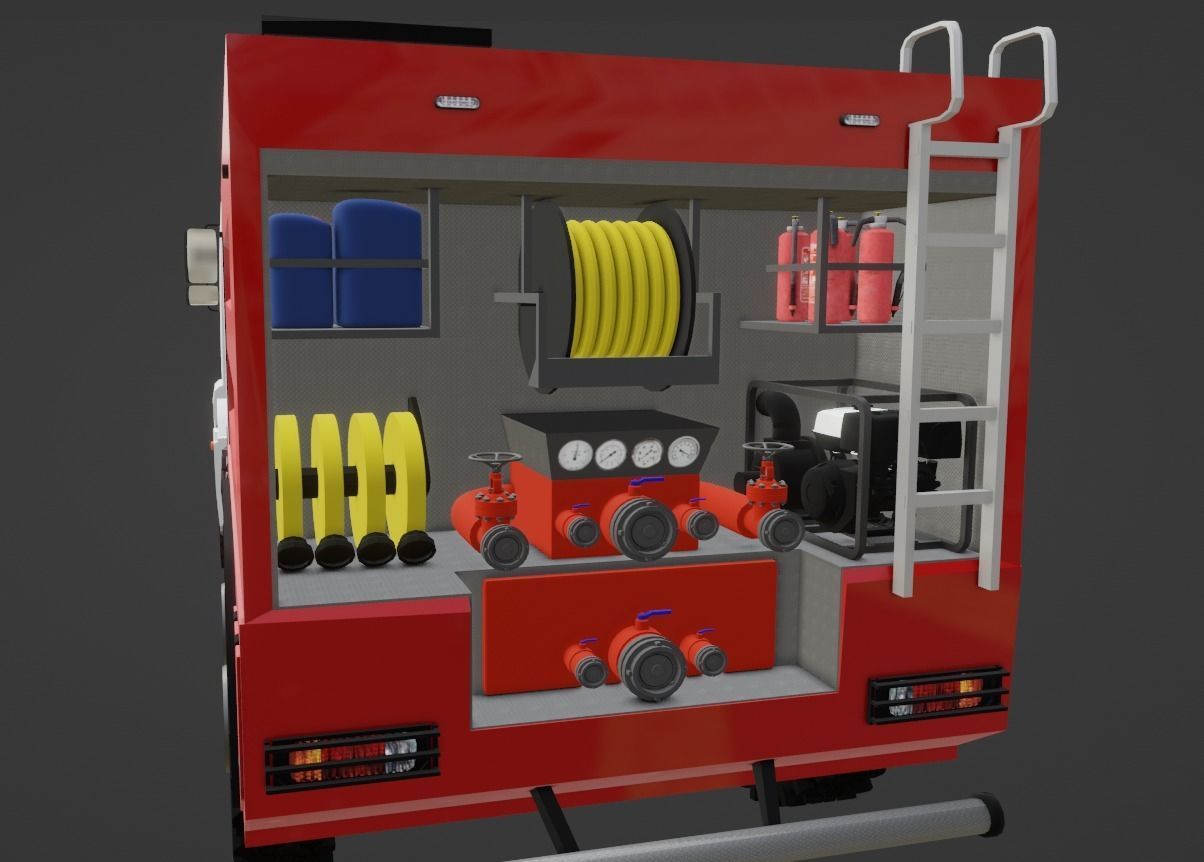 MAN TGA 26 440 Firetruck 3D model_6