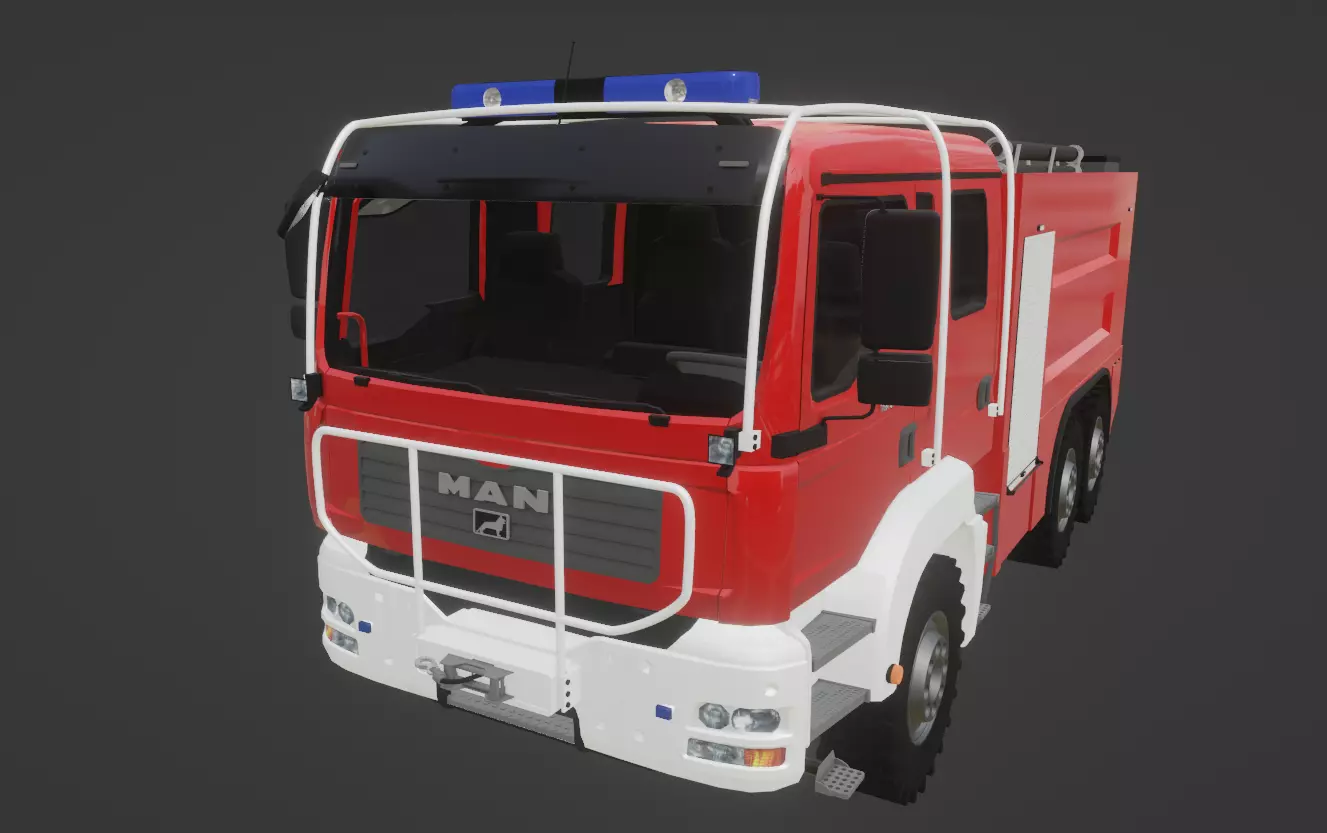 MAN TGA 26 440 Firetruck 3D model_0