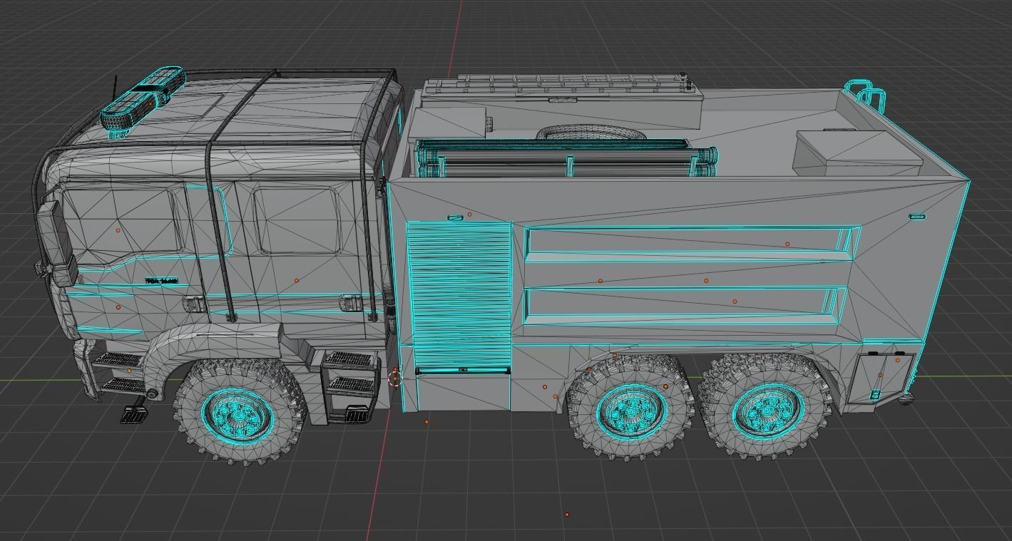 MAN TGA 26 440 Firetruck 3D model_8