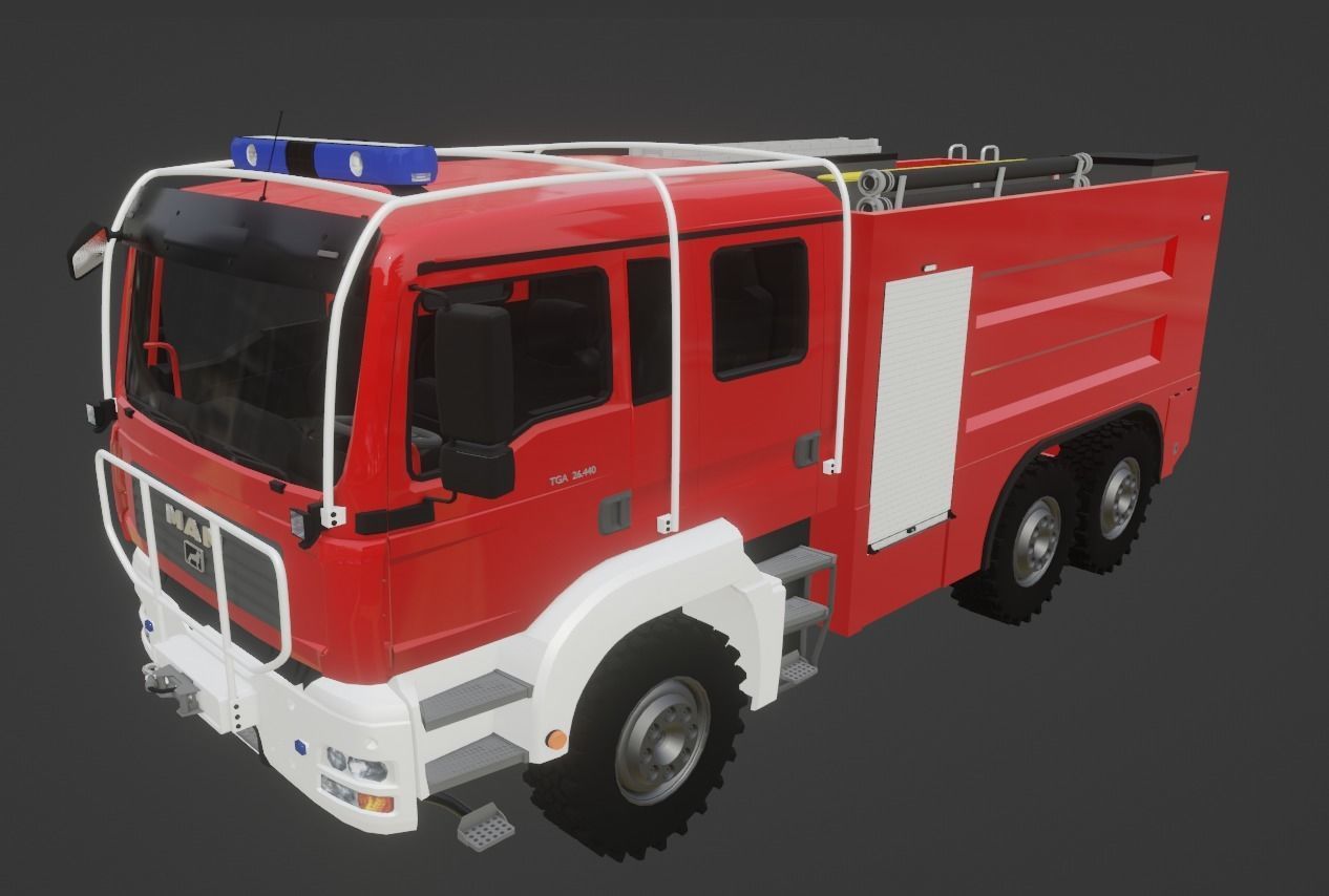 MAN TGA 26 440 Firetruck 3D model_1