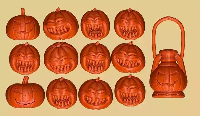 HALLOWEEN PUMPKIN PACK  3D print model