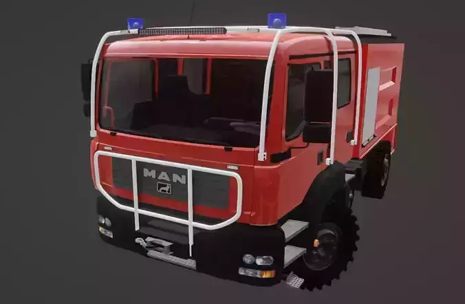 MAN TGA Firetruck 3D model