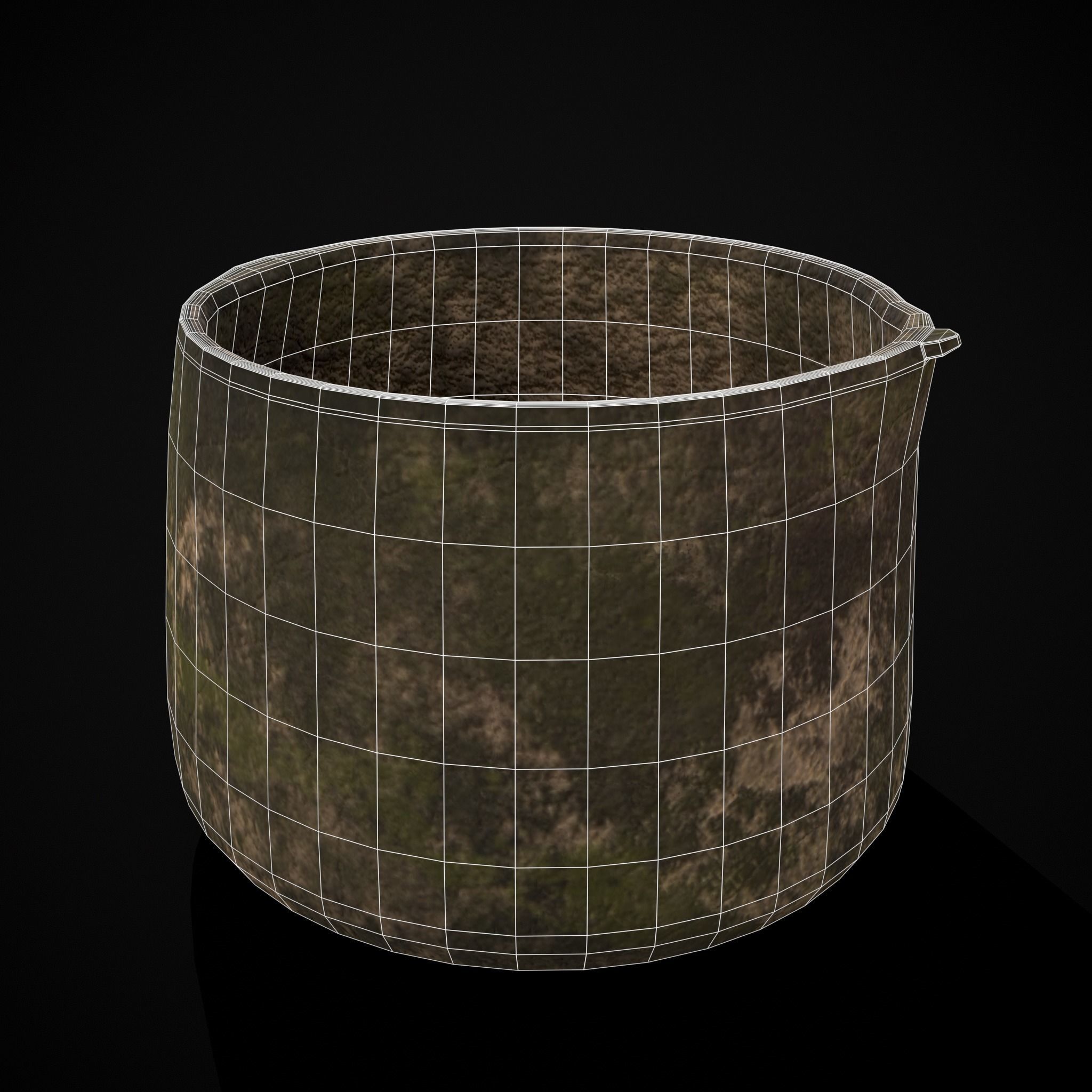 Rustic Clay Cups Low-poly 3D model_18